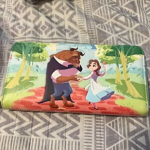 Loungefly Beauty and the Beast Scenic Stroll Wallet Zip Around